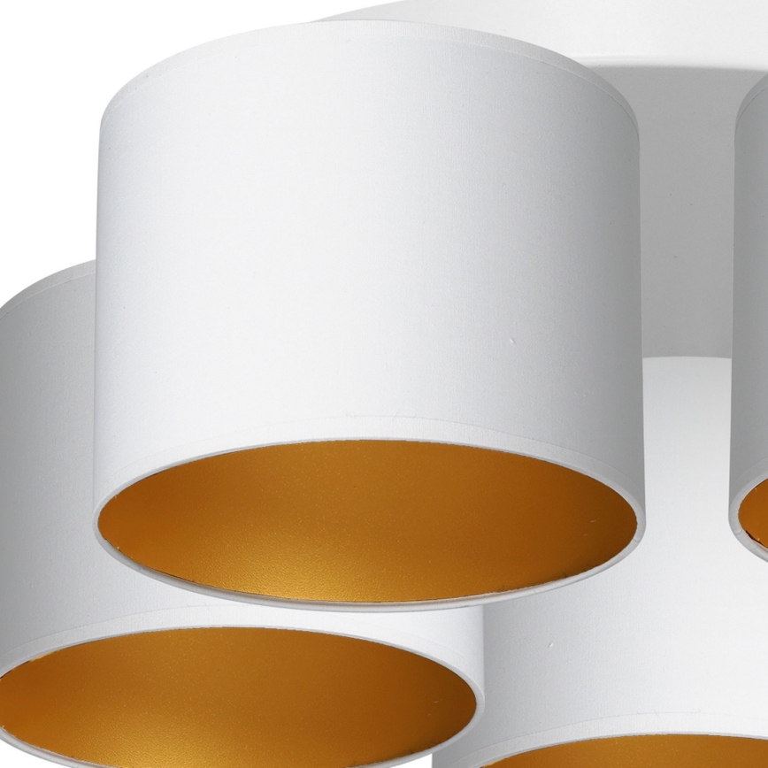 Surface-mounted chandelier ARDEN 5xE27/60W/230V white/gold