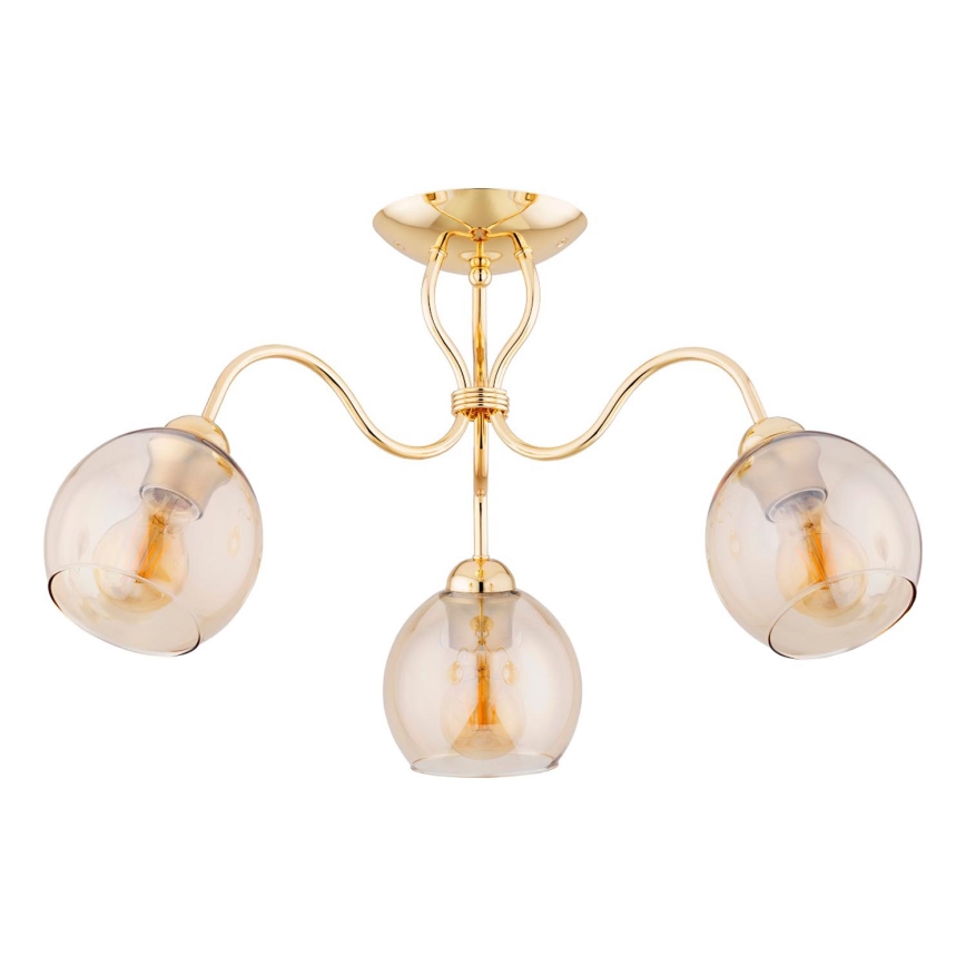Surface-mounted chandelier ARIEL 3xE27/15W/230V gold