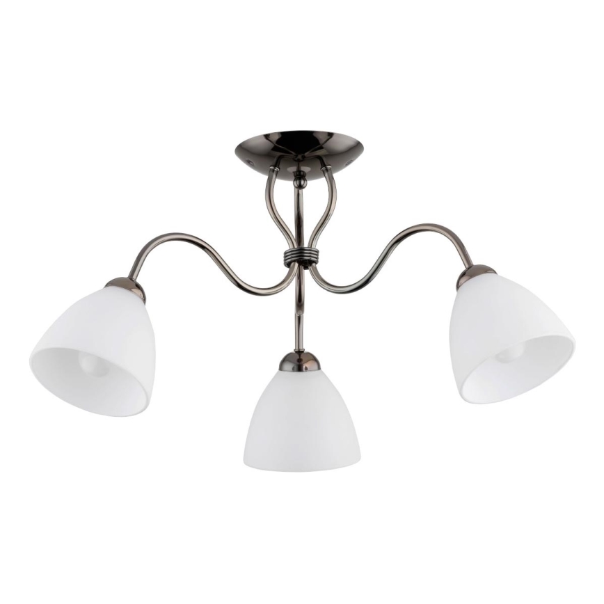 Surface-mounted chandelier ARIEL 3xE27/15W/230V grey