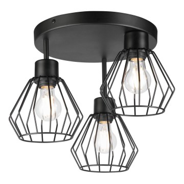 Surface-mounted chandelier AUDREY 3xE27/60W/230V black