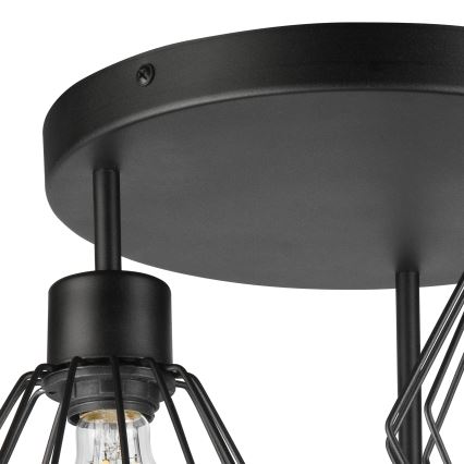 Surface-mounted chandelier AUDREY 3xE27/60W/230V black