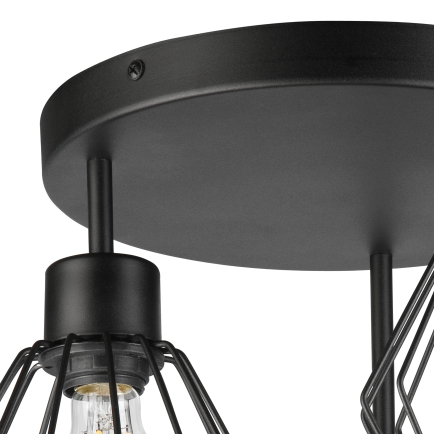 Surface-mounted chandelier AUDREY 3xE27/60W/230V black