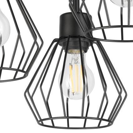 Surface-mounted chandelier AUDREY 3xE27/60W/230V black