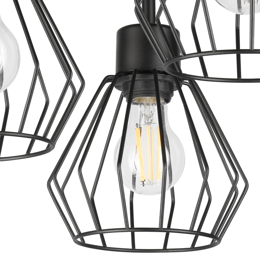 Surface-mounted chandelier AUDREY 3xE27/60W/230V black