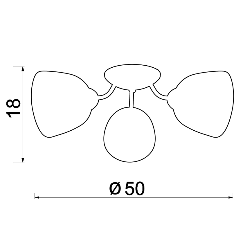 Surface-mounted chandelier AVIA 3xE27/15W/230V