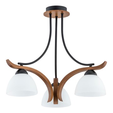 Surface-mounted chandelier BAFIA 3xE27/15W/230V brown