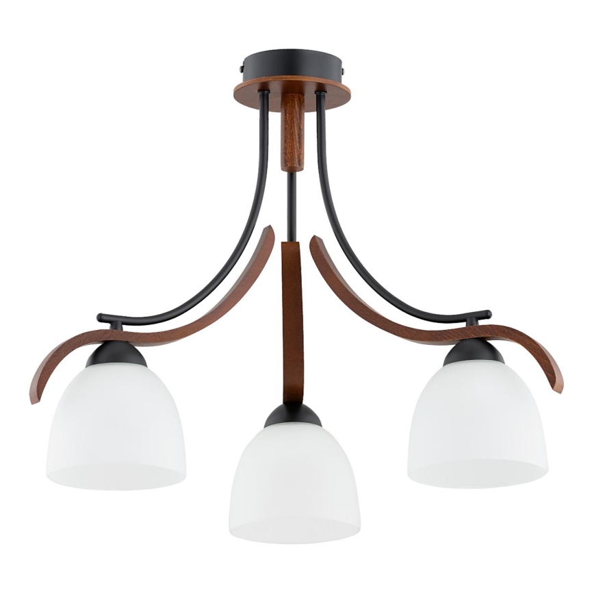 Surface-mounted chandelier BAFIA 3xE27/15W/230V brown