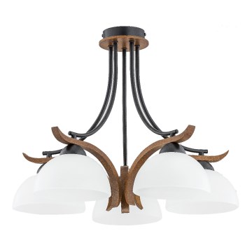 Surface-mounted chandelier BAFIA 5xE27/15W/230V brown