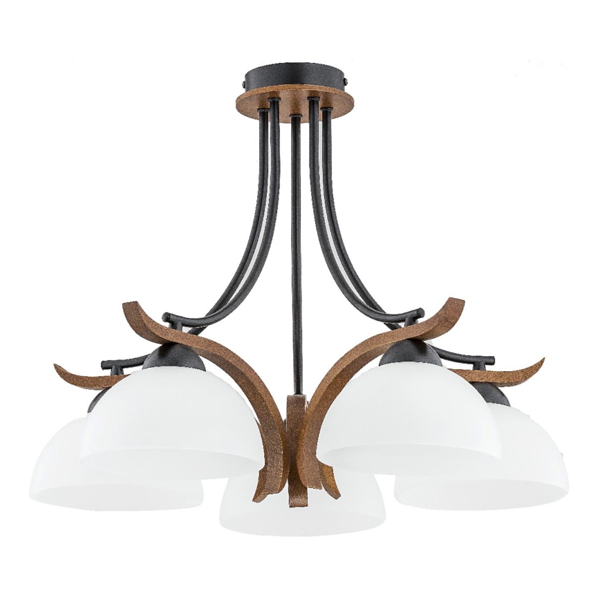 Surface-mounted chandelier BAFIA 5xE27/15W/230V brown