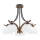 Surface-mounted chandelier BAFIA 5xE27/15W/230V brown