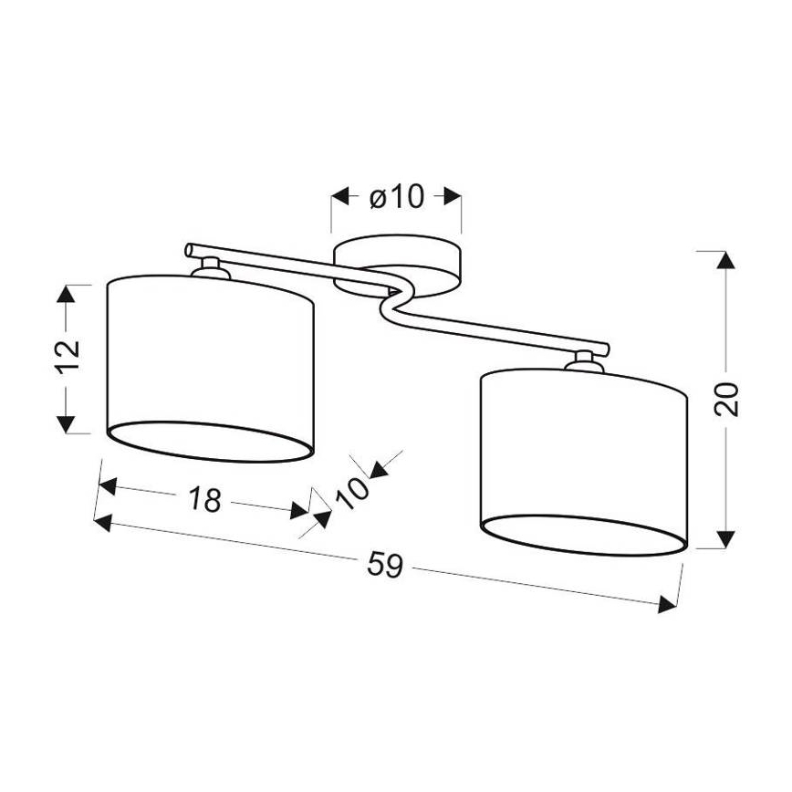 Surface-mounted chandelier BAN 2xE14/40W/230V