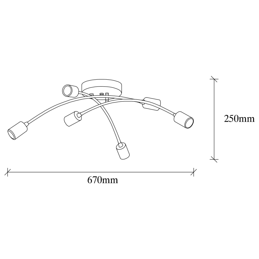 Surface-mounted chandelier BANANA 6xE27/40W/230V