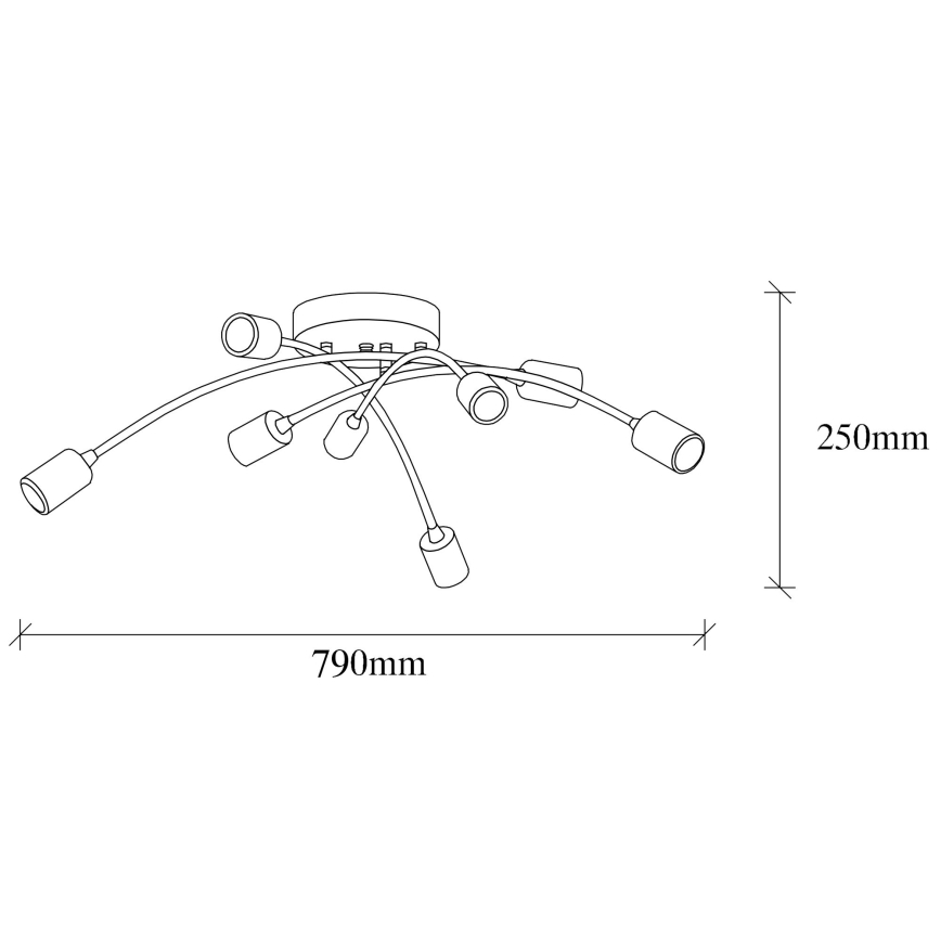 Surface-mounted chandelier BANANA 8xE27/40W/230V