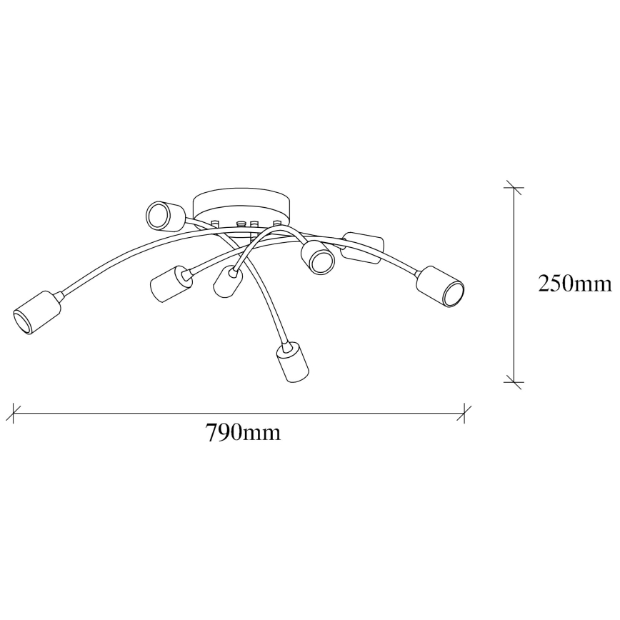 Surface-mounted chandelier BANANA 8xE27/40W/230V