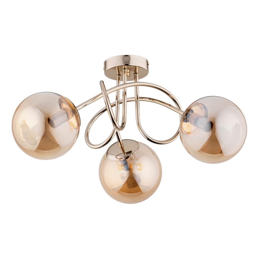 Surface-mounted chandelier BANKO 3xE14/10W/230V brass