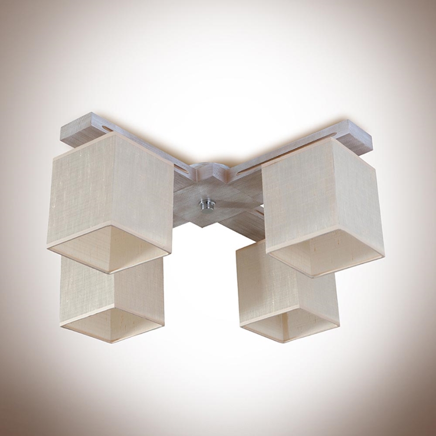 Surface-mounted chandelier BERGAMO 4xE27/40W/230V beige