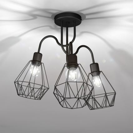 Surface-mounted chandelier BERGEN 3xE27/60W/230V