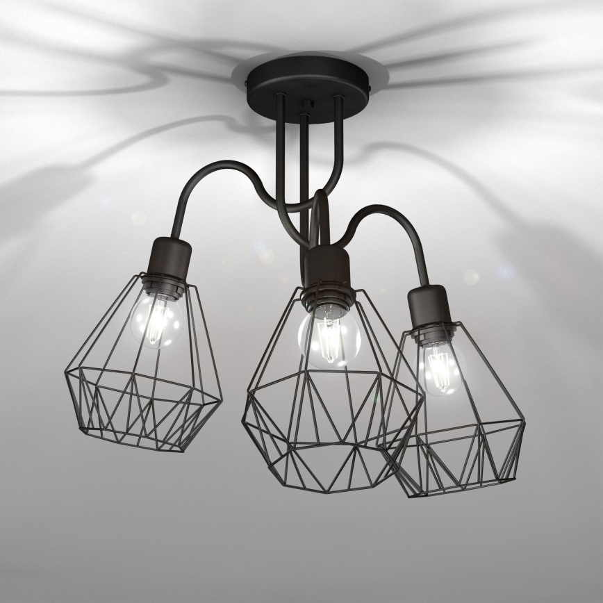 Surface-mounted chandelier BERGEN 3xE27/60W/230V