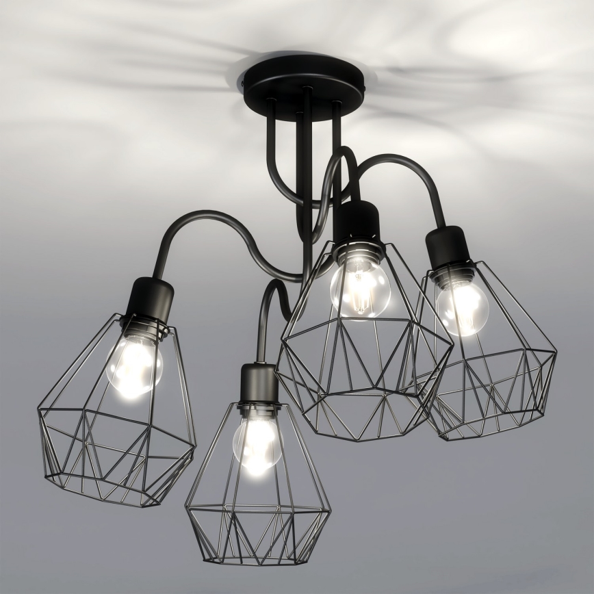 Surface mounted chandelier BERGEN 4xE27/60W/230V