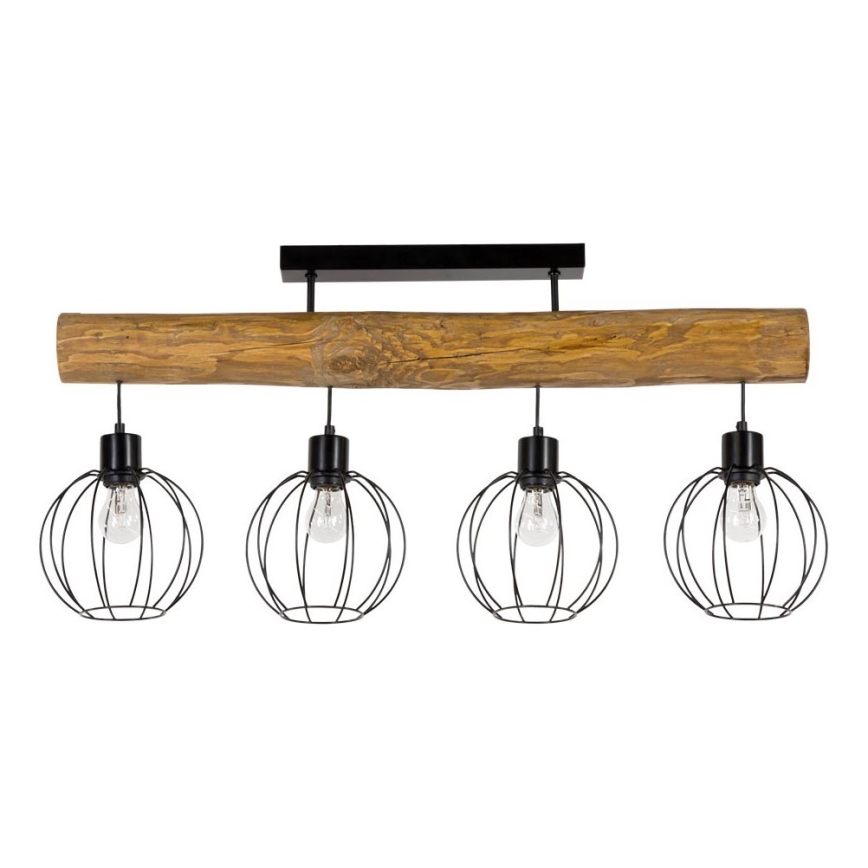 Surface-mounted chandelier BERIS 4xE27/25W/230V pine