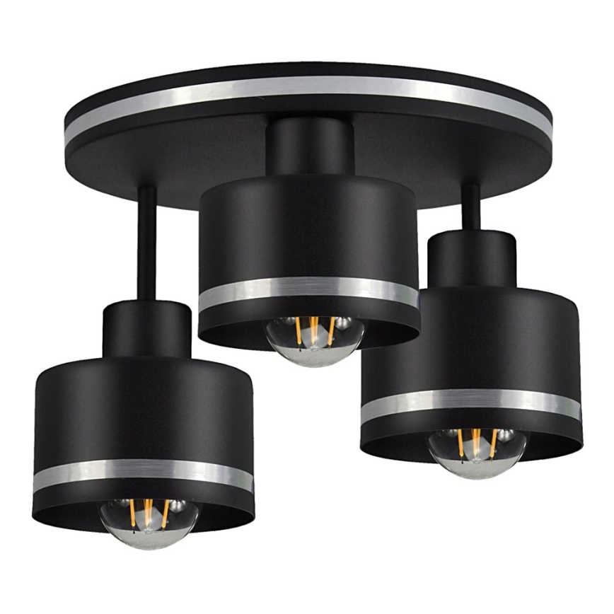 Surface-mounted chandelier BODO SILVER 3xE27/60W/230V