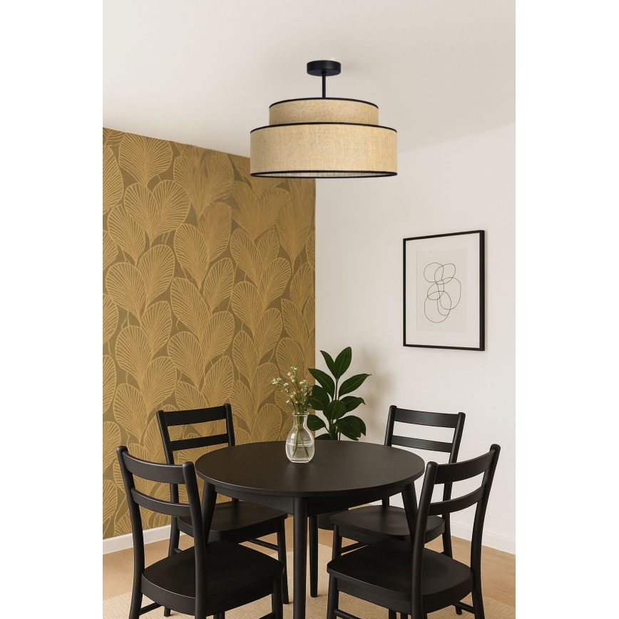 Surface-mounted chandelier BOHO 1xE27/60W/230V beige