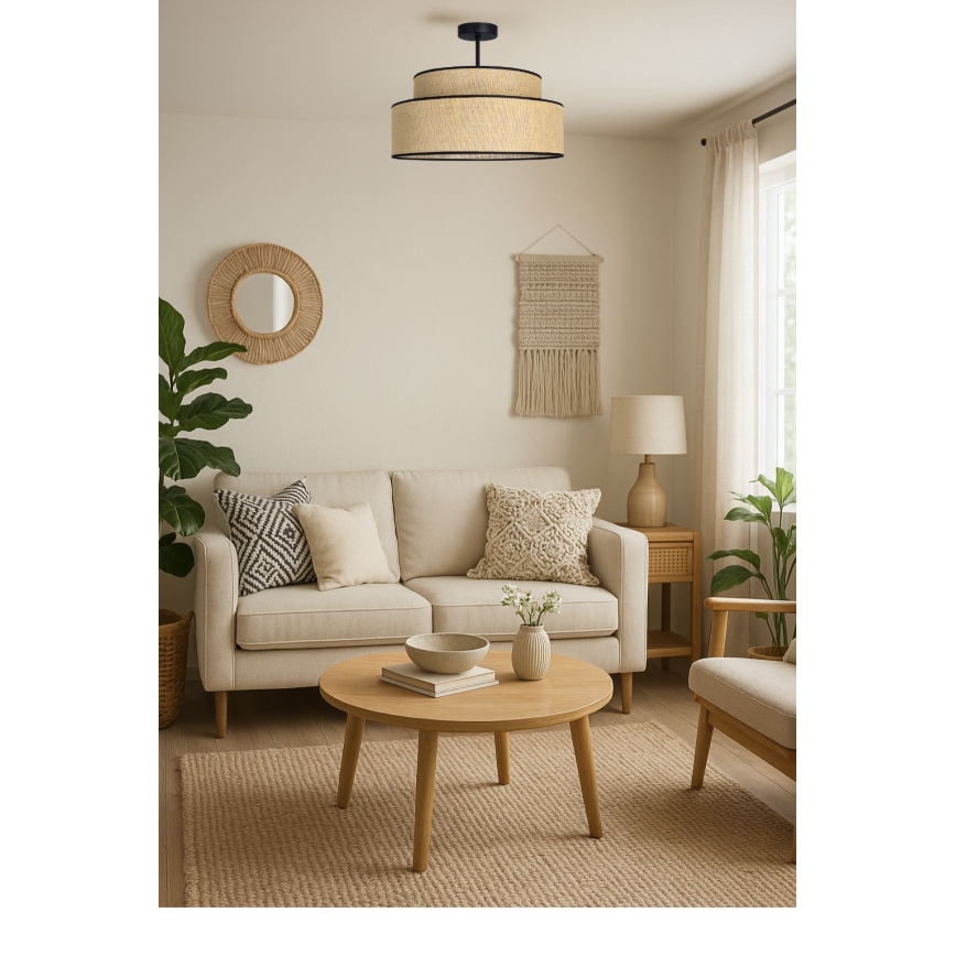 Surface-mounted chandelier BOHO 1xE27/60W/230V beige