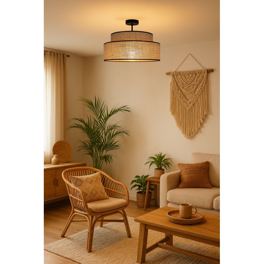 Surface-mounted chandelier BOHO 1xE27/60W/230V beige