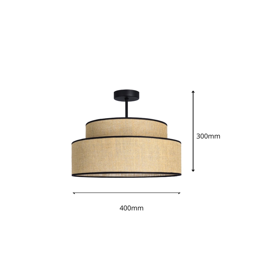 Surface-mounted chandelier BOHO 1xE27/60W/230V beige