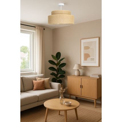 Surface-mounted chandelier BOHO 1xE27/60W/230V beige