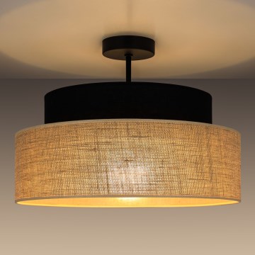 Surface-mounted chandelier BOHO 1xE27/60W/230V black/beige