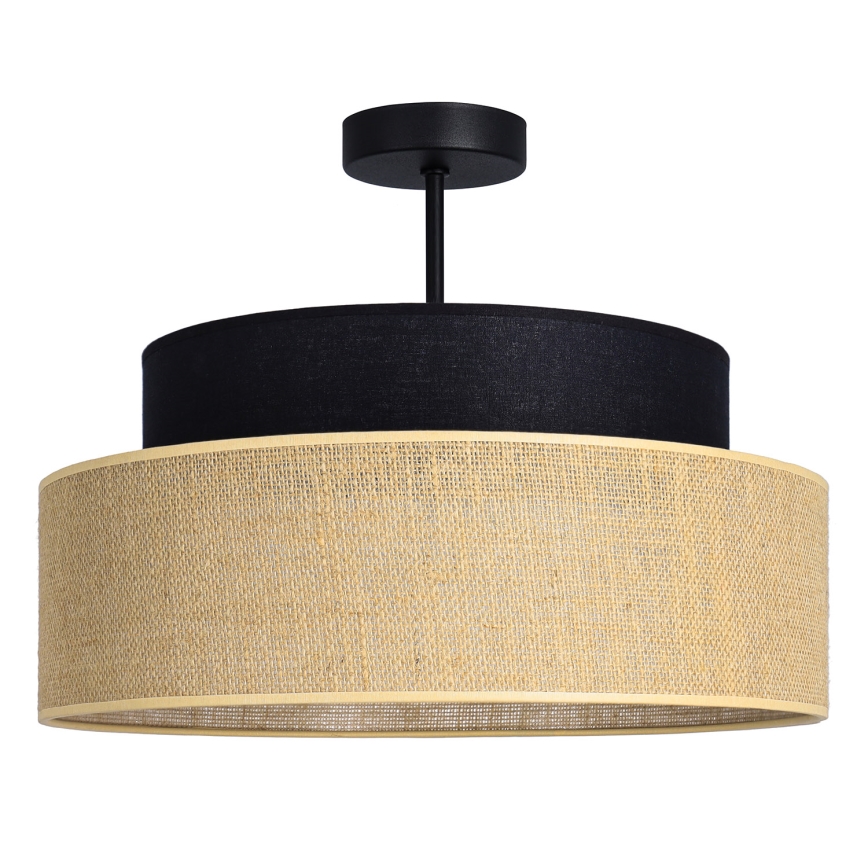 Surface-mounted chandelier BOHO 1xE27/60W/230V black/beige