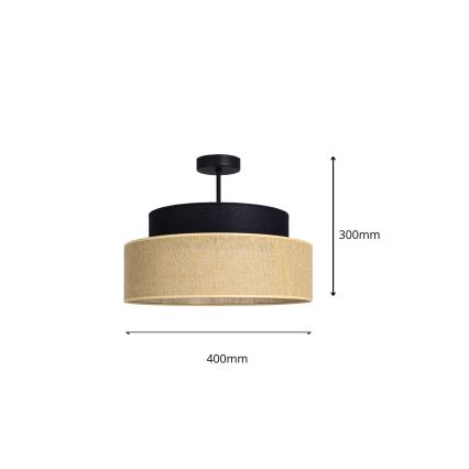 Surface-mounted chandelier BOHO 1xE27/60W/230V black/beige