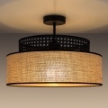 Surface-mounted chandelier BOHO 1xE27/60W/230V black/rattan