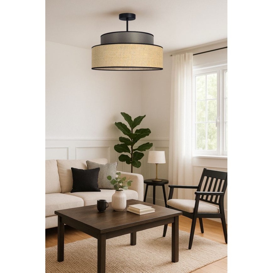 Surface-mounted chandelier BOHO 1xE27/60W/230V brown/beige