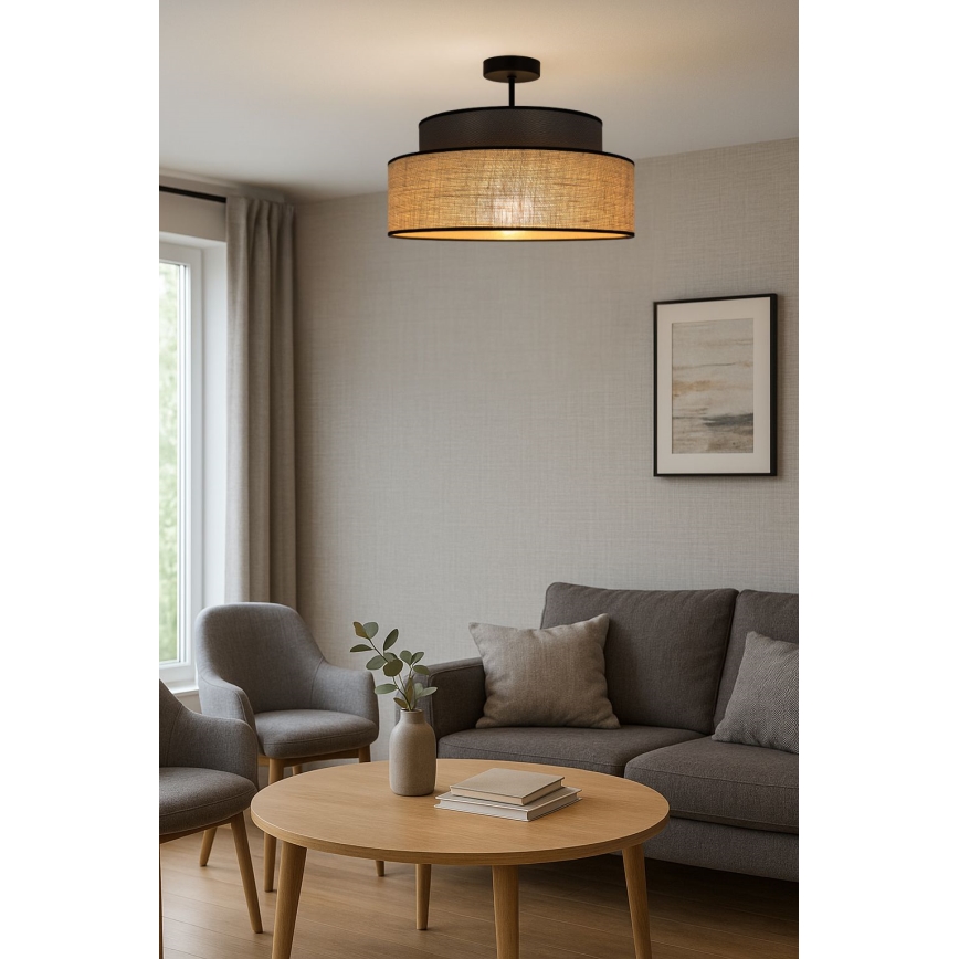 Surface-mounted chandelier BOHO 1xE27/60W/230V brown/beige