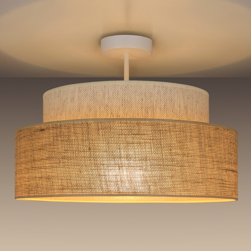 Surface-mounted chandelier BOHO 1xE27/60W/230V creamy/beige