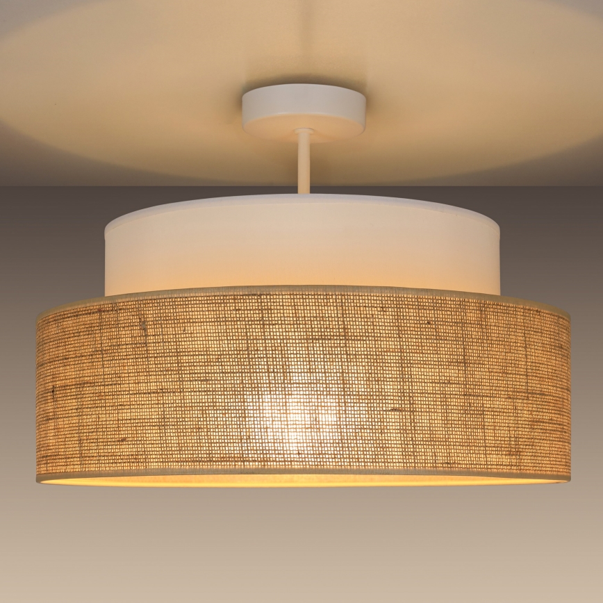 Surface-mounted chandelier BOHO 1xE27/60W/230V d. 40 cm white/beige