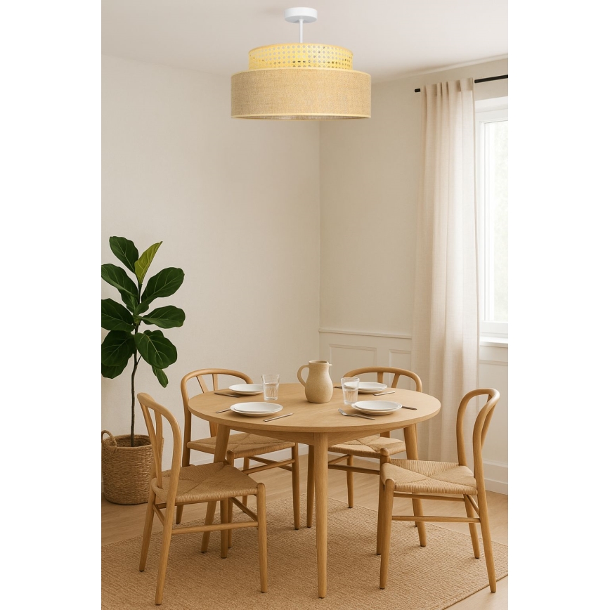 Surface-mounted chandelier BOHO 1xE27/60W/230V rattan