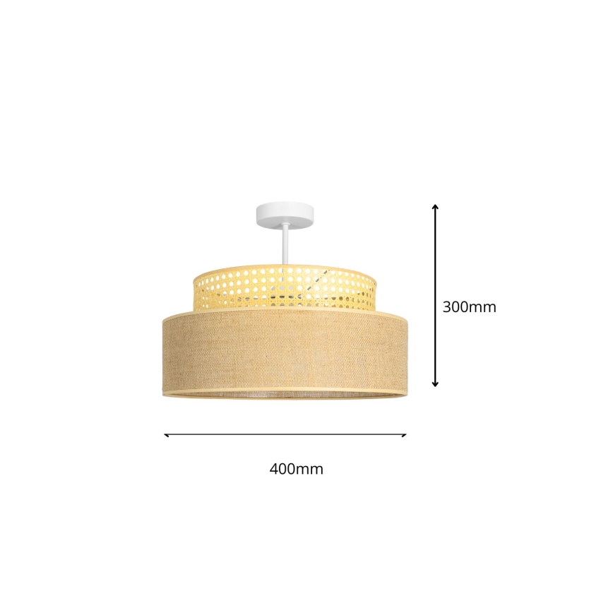 Surface-mounted chandelier BOHO 1xE27/60W/230V rattan