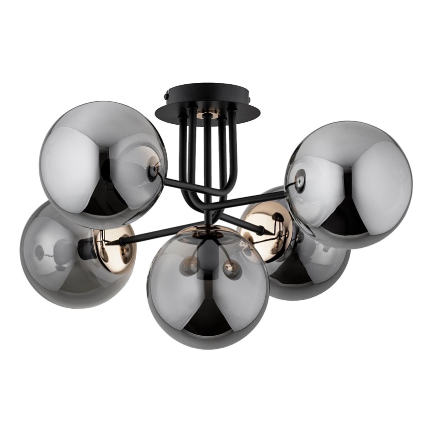 Surface-mounted chandelier BOSS 5xE14/10W/230V black