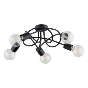 Surface-mounted chandelier BOSTON 5xE27/15W/230V black