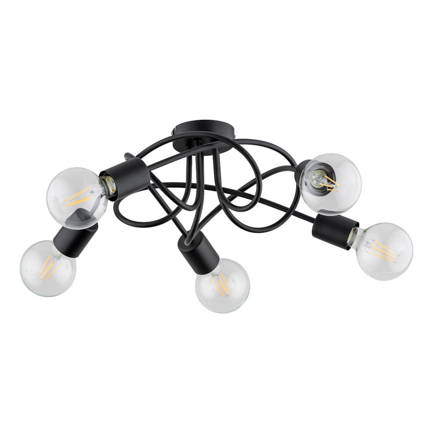 Surface-mounted chandelier BOSTON 5xE27/15W/230V black