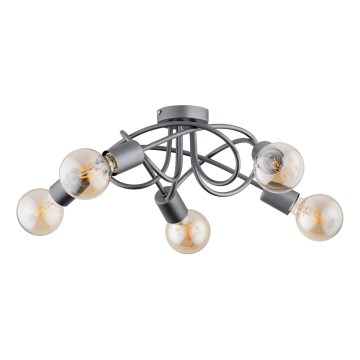 Surface-mounted chandelier BOSTON 5xE27/15W/230V grey