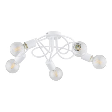Surface-mounted chandelier BOSTON 5xE27/15W/230V white