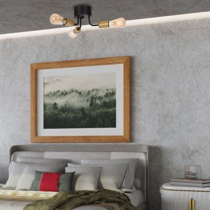 Surface-mounted chandelier BRENDA 3xE27/60W/230V black/gold