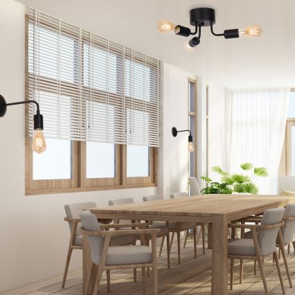 Surface-mounted chandelier BRENDA 3xE27/60W/230V black