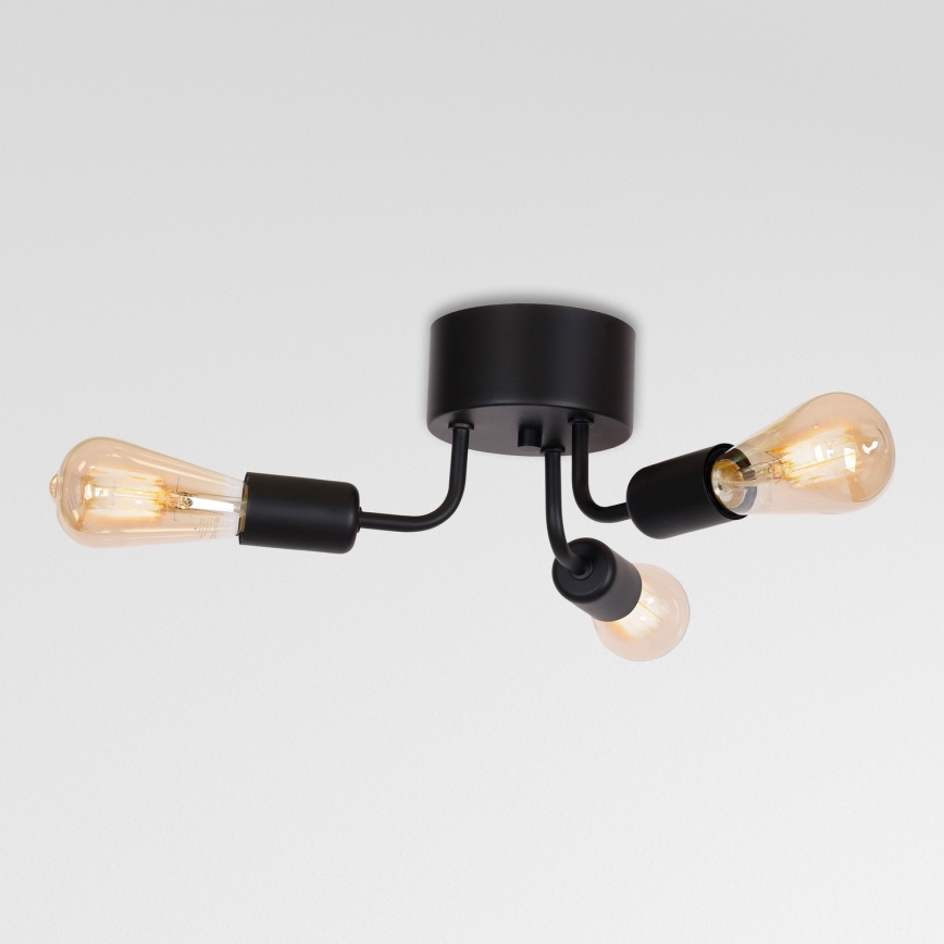 Surface-mounted chandelier BRENDA 3xE27/60W/230V black