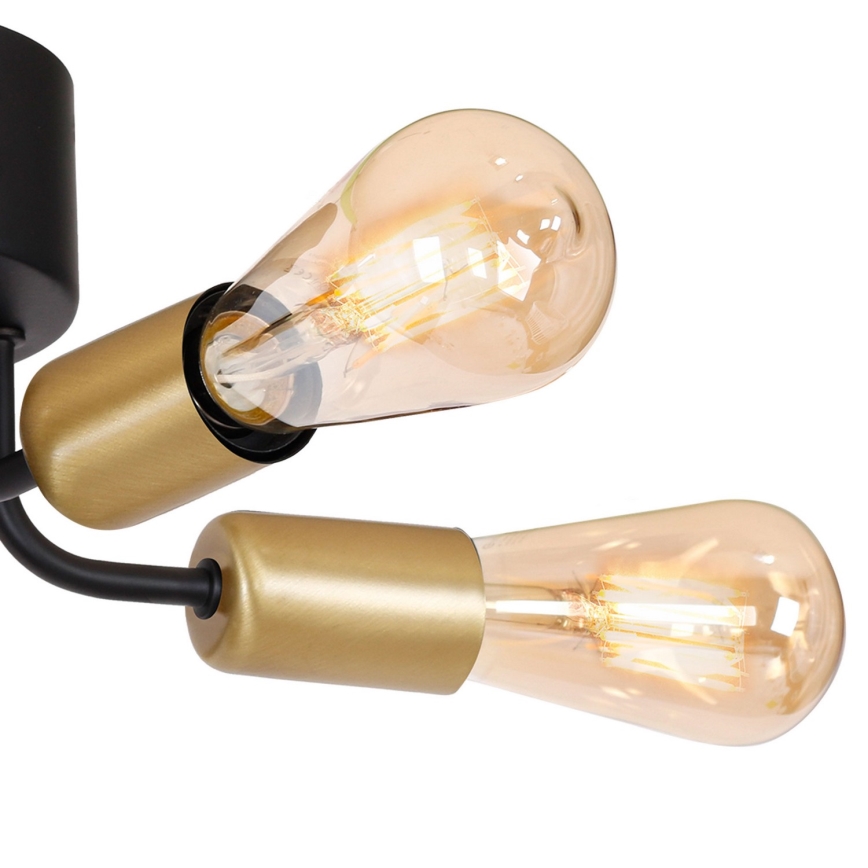 Surface-mounted chandelier BRENDA 5xE27/60W/230V black/golden
