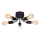 Surface-mounted chandelier BRENDA 5xE27/60W/230V black